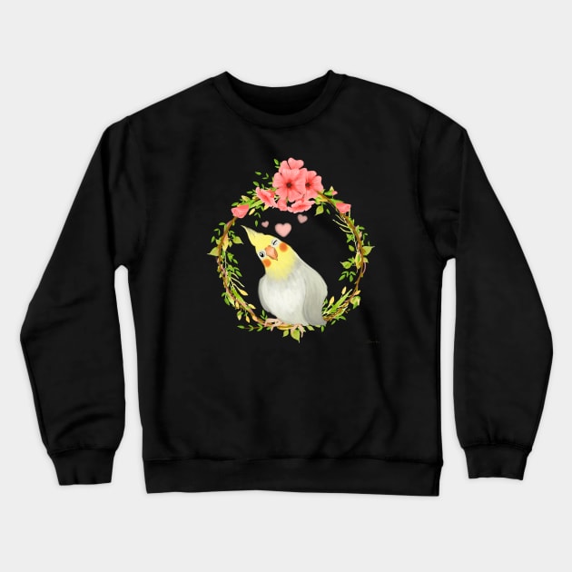 With Love from the Sweetest Cockatiel Crewneck Sweatshirt by LittleBunnySunshine